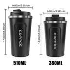 Thermo Cafe Coffee Mug Car Thermos Mug 380/510ML