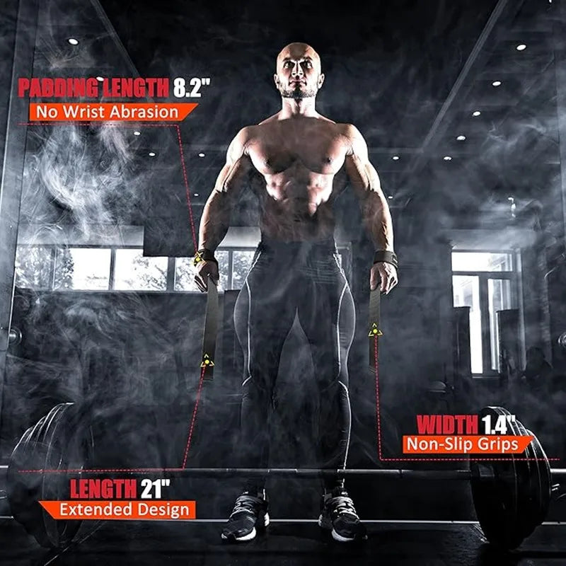 Weightlifting Wrist Straps Strength Training Adjustable