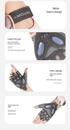 1 Pair Gym Body Building Training Fitness Gloves