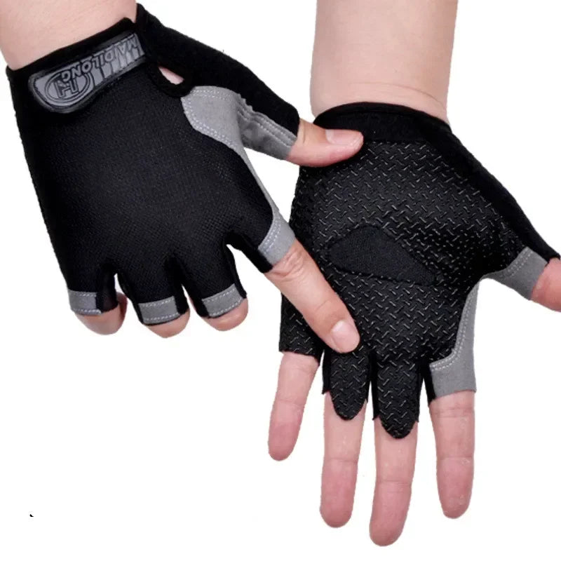 Fingerless Gym Gloves Women Men Weightlifting