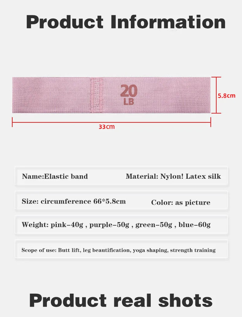 Fabric Resistance Hip Booty Bands Glute Thigh Elastic