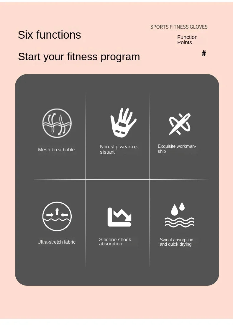 1 Pair Gym Body Building Training Fitness Gloves