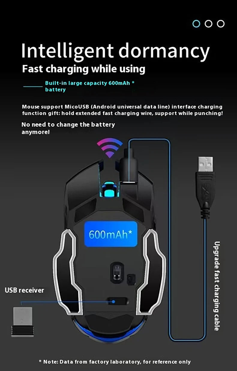Rechargeable Wireless Mouse Gaming