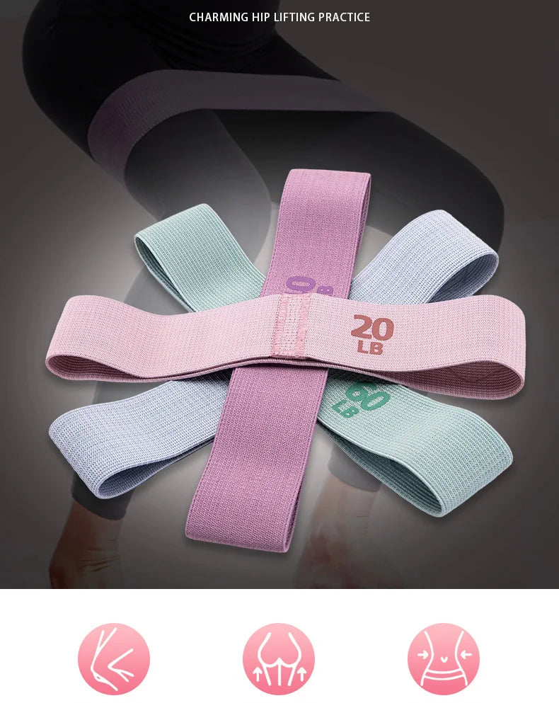 Fabric Resistance Hip Booty Bands Glute Thigh Elastic