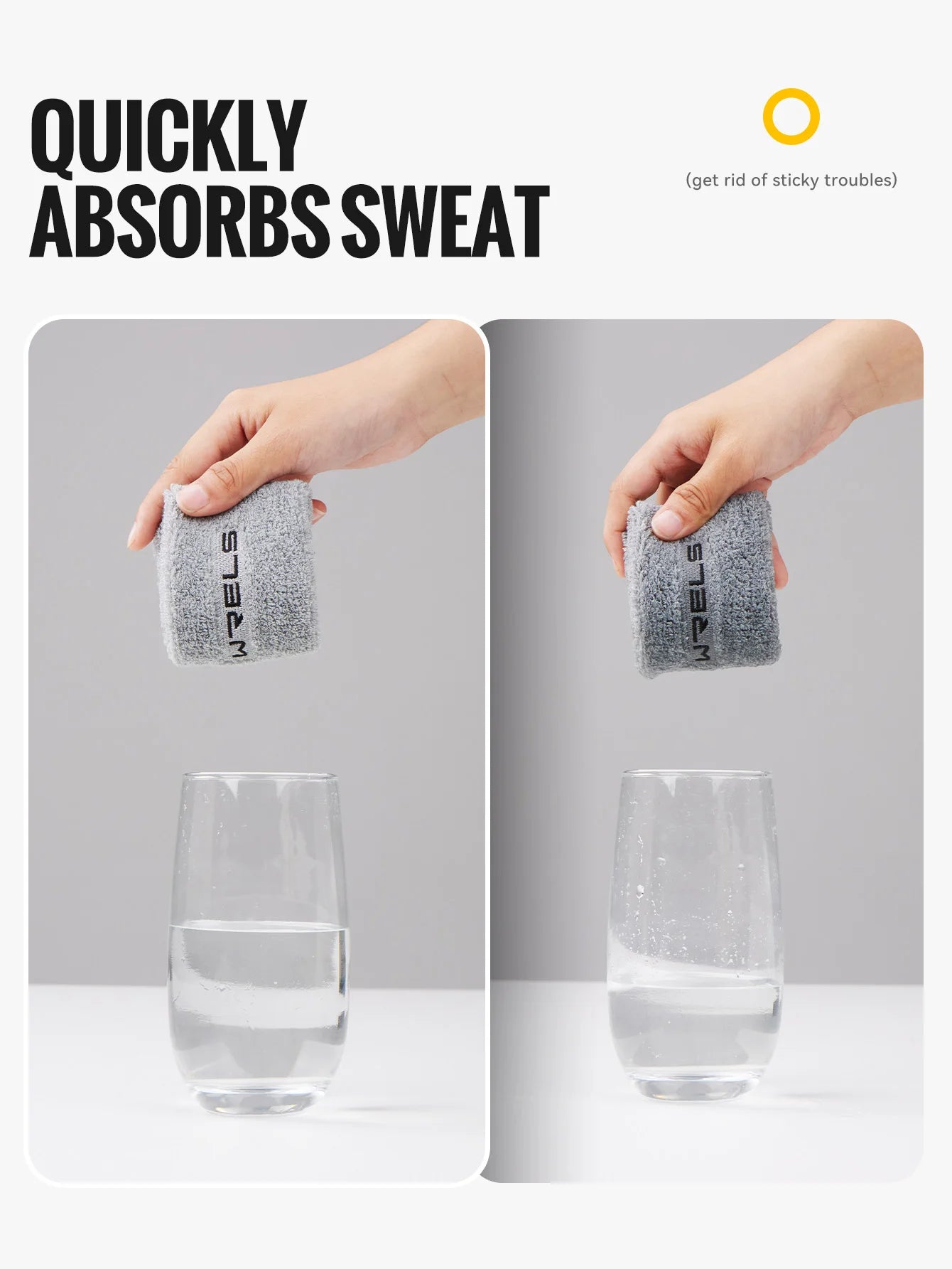 WRELS Sweatbands Sports Moisture Wicking Athletic