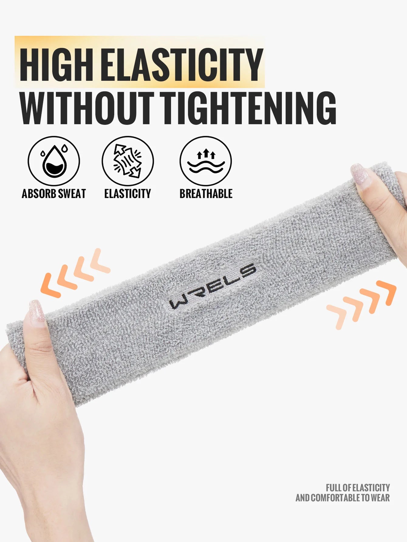 WRELS Sweatbands Sports Moisture Wicking Athletic