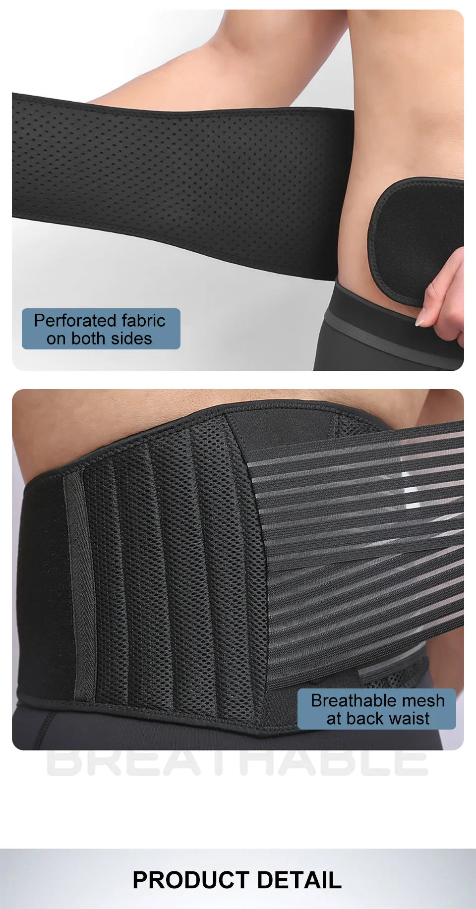 AOLIKES Adjustable Back Lumbar Support Belt