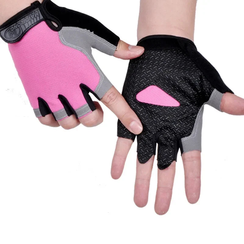 Fingerless Gym Gloves Women Men Weightlifting
