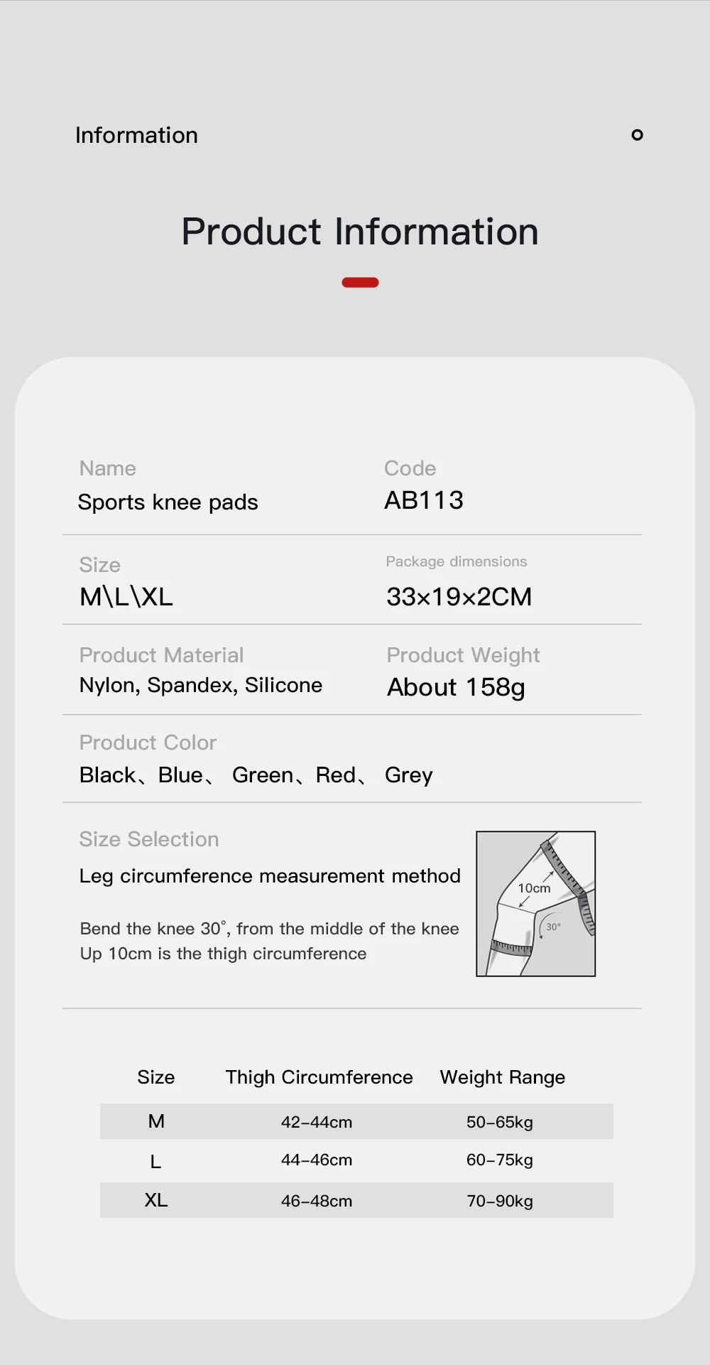 1PC Professional Knee Pads for Joint Compression